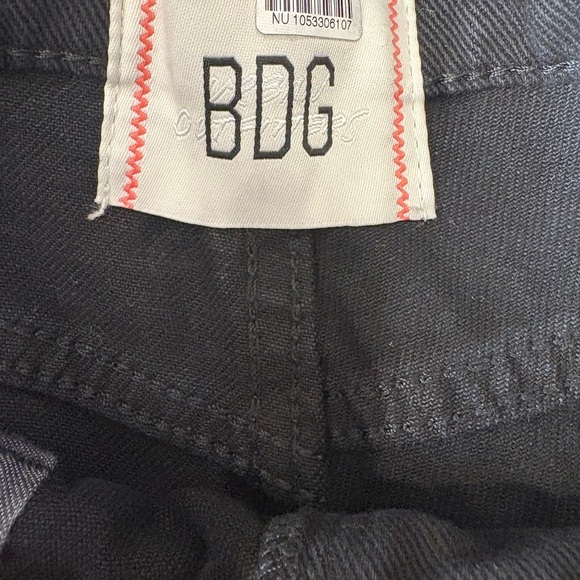 BDG Black and Silver Flare Jeans with Artistic Design - Picture 4 of 7